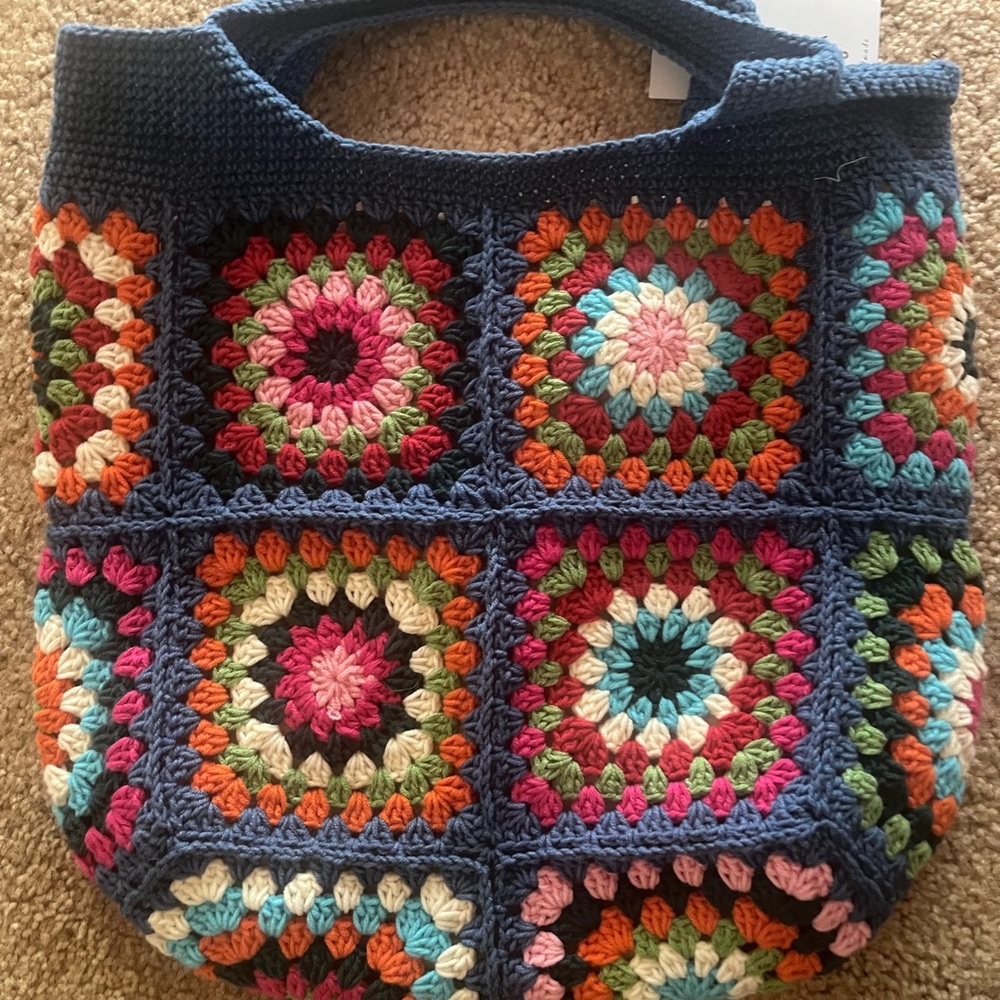 Colorful Crochet Tote Bag - Picture 3 of 5